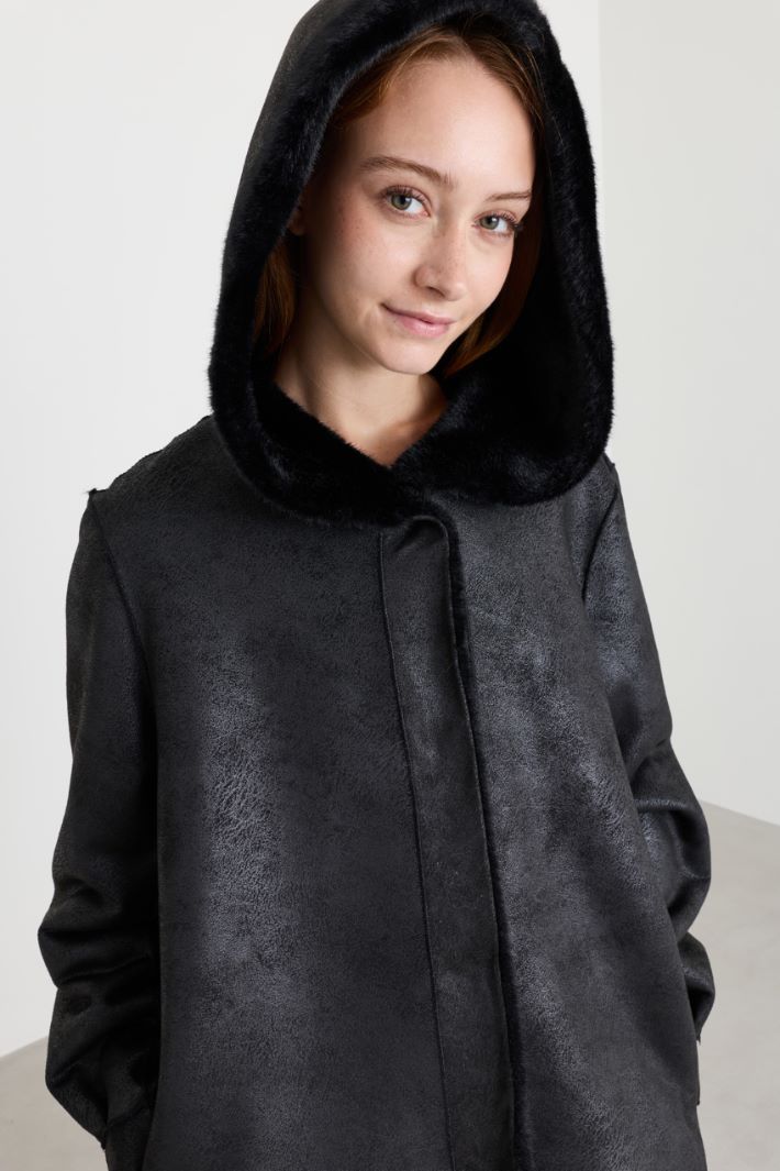 Reversible coat - BLACK - Intrend - 3