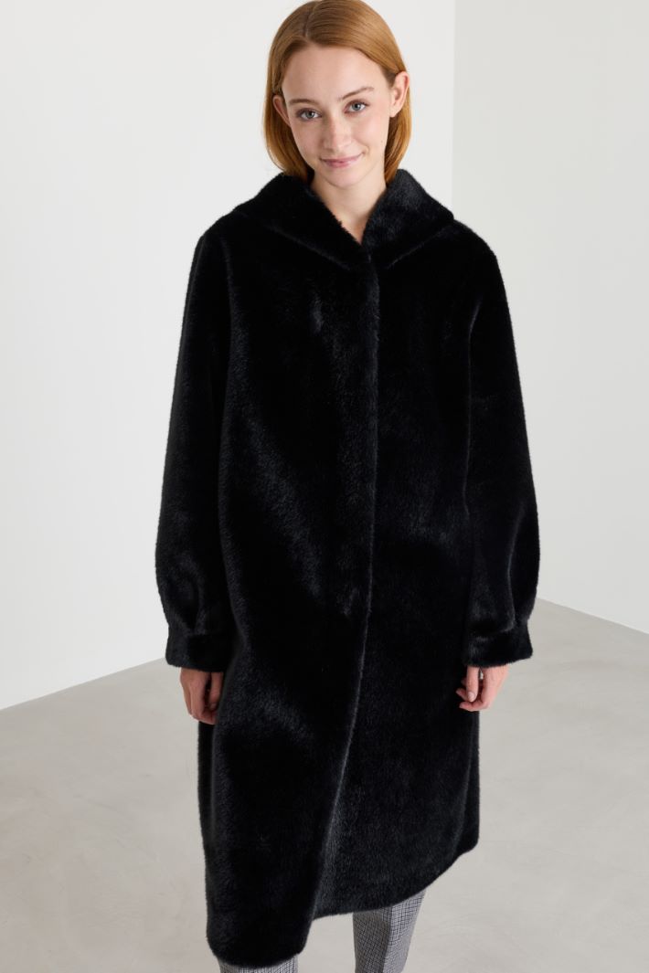 Reversible coat - BLACK - Intrend - 4