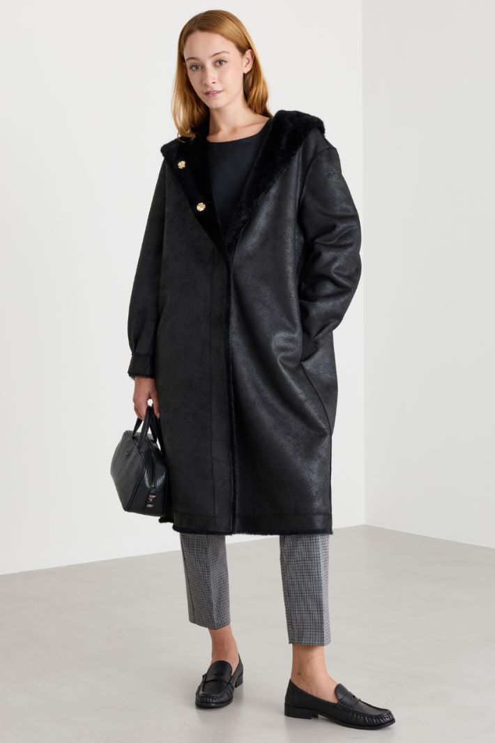 Reversible coat - BLACK - Intrend