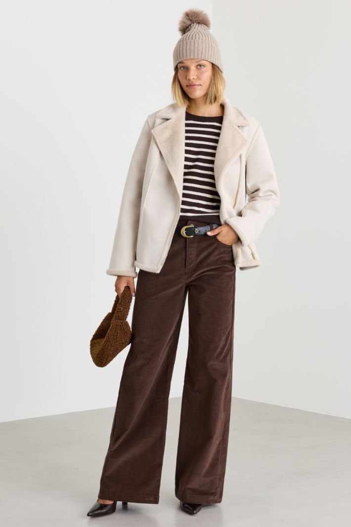 Giacca dritta con zip - BEIGE - Intrend