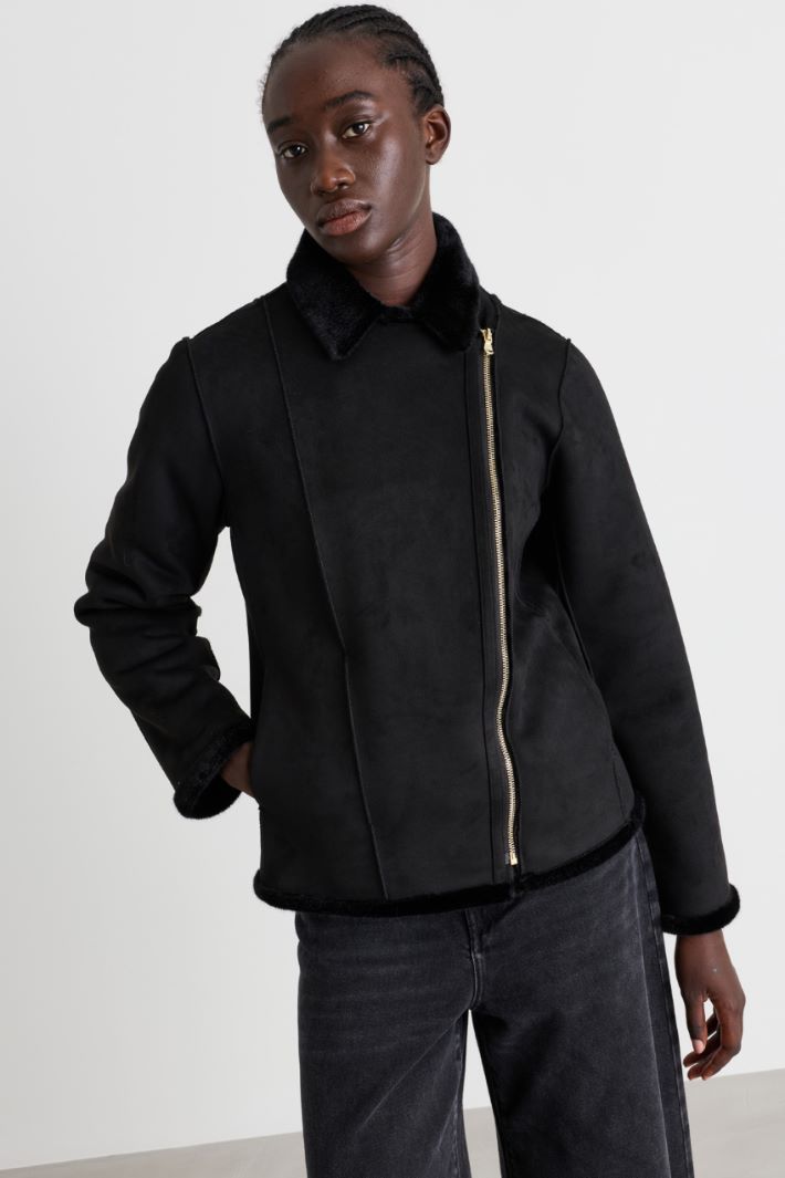 Giacca dritta con zip - NERO - Intrend - 2