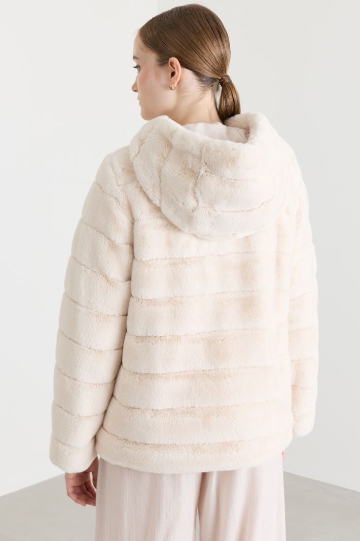Hooded jacket - WHITE - Intrend - 4