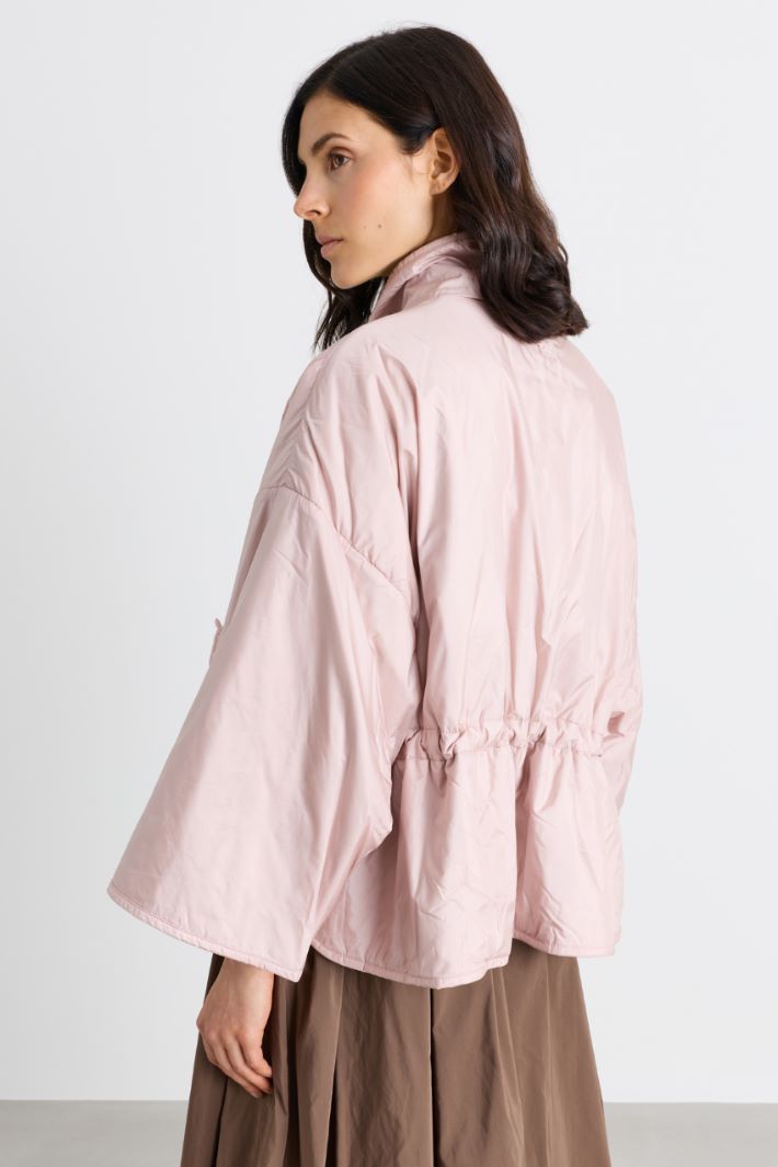 Reversible water-repellent canvas jacket - PINK - Intrend - 5