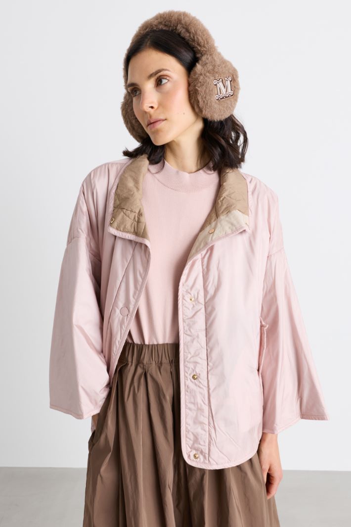 Reversible water-repellent canvas jacket - PINK - Intrend - 2