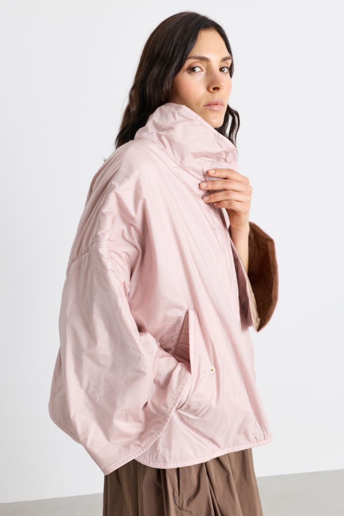 Reversible water-repellent canvas jacket - PINK - Intrend - 3