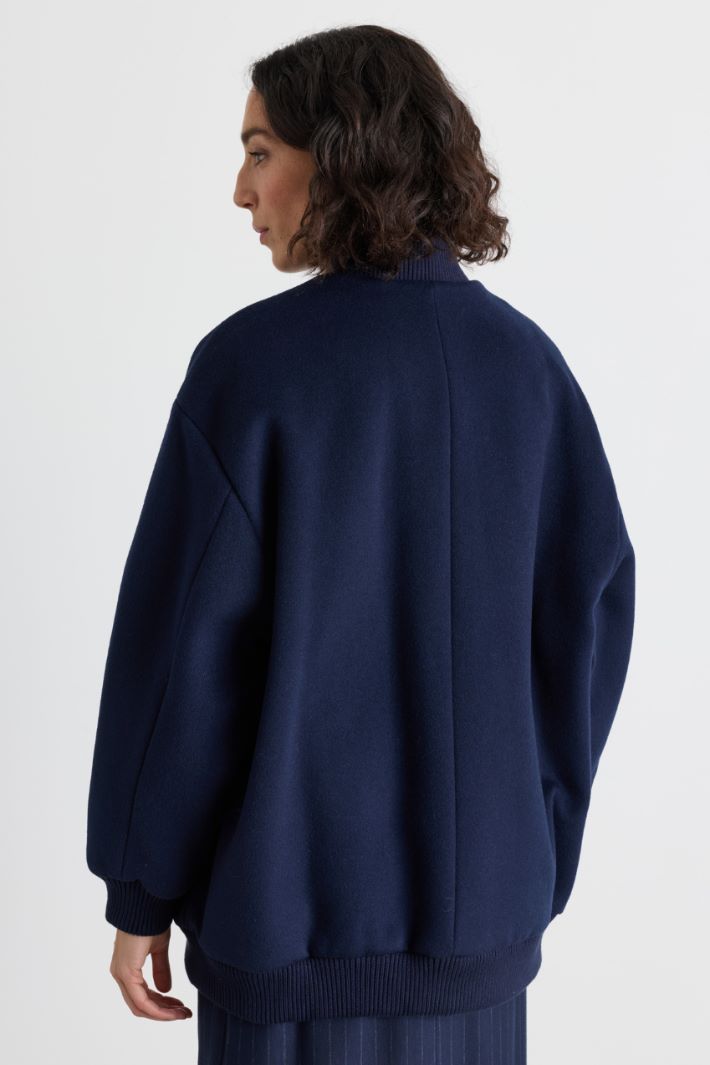 Padded bomber jacket - BLUE - Intrend - 4