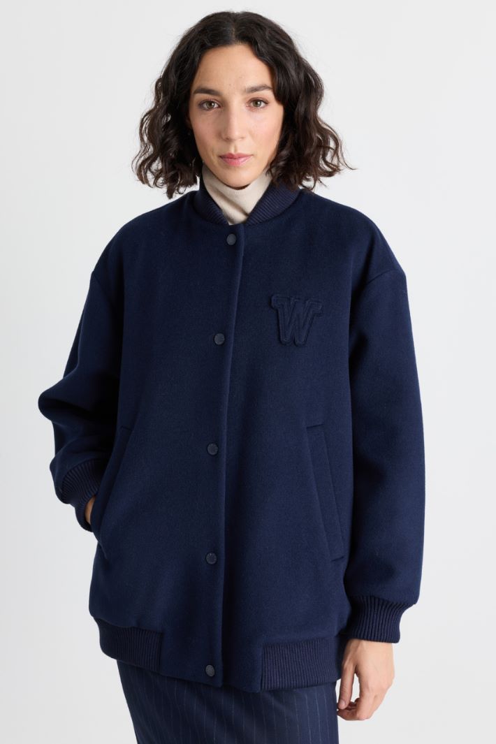 Padded bomber jacket - BLUE - Intrend - 2