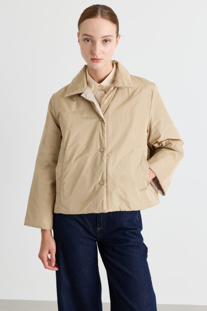 Water-repellent taffeta jacket - CAMEL - Intrend - 2