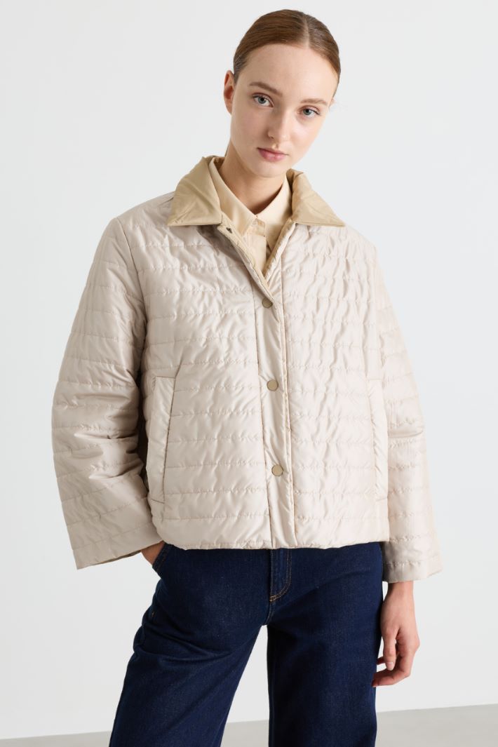 Water-repellent taffeta jacket - CAMEL - Intrend - 4
