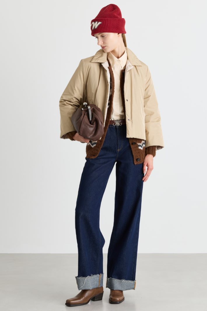 Water-repellent taffeta jacket - CAMEL - Intrend