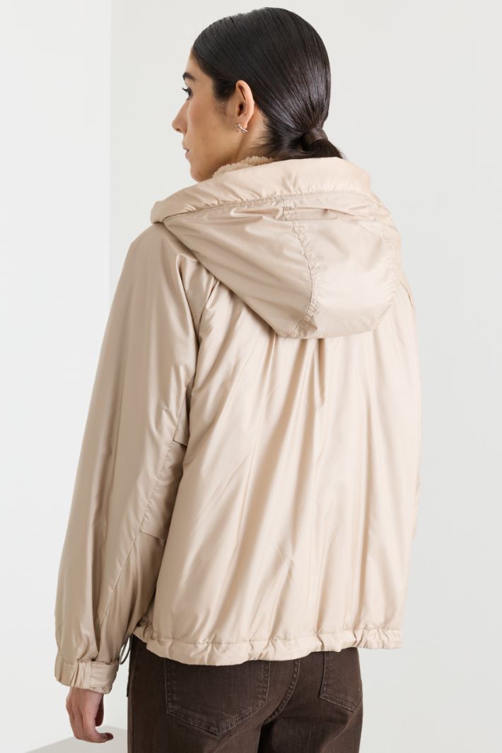 Reversible Water-Repellent Canvas Jacket - BEIGE - Intrend - 5