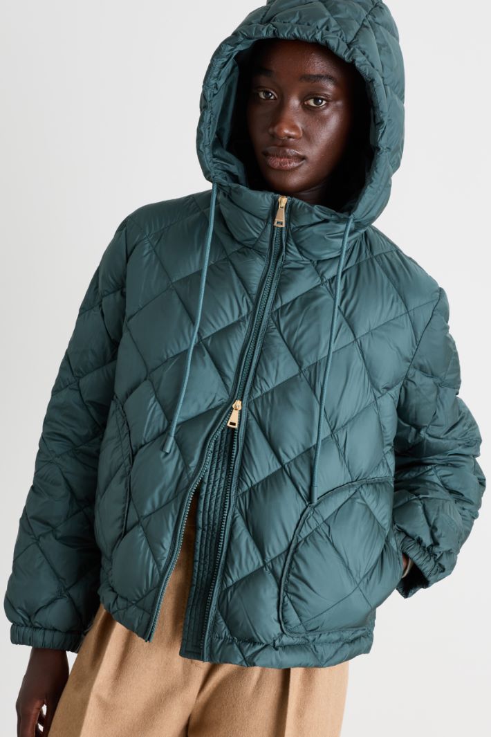 Giacca boxy trapuntata - VERDE - Intrend - 3