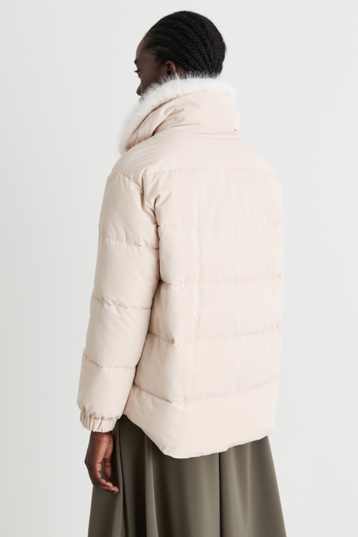 Technical taffeta padded jacket - IVORY - Intrend - 4