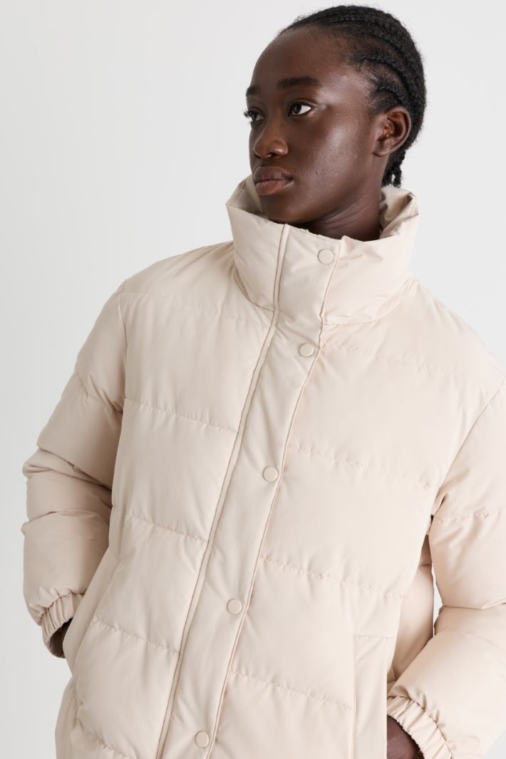 Technical taffeta padded jacket - IVORY - Intrend - 3