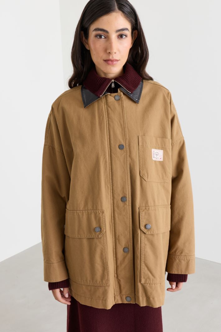 Veste ouatinée en toile - CHAMEAU - Intrend - 2