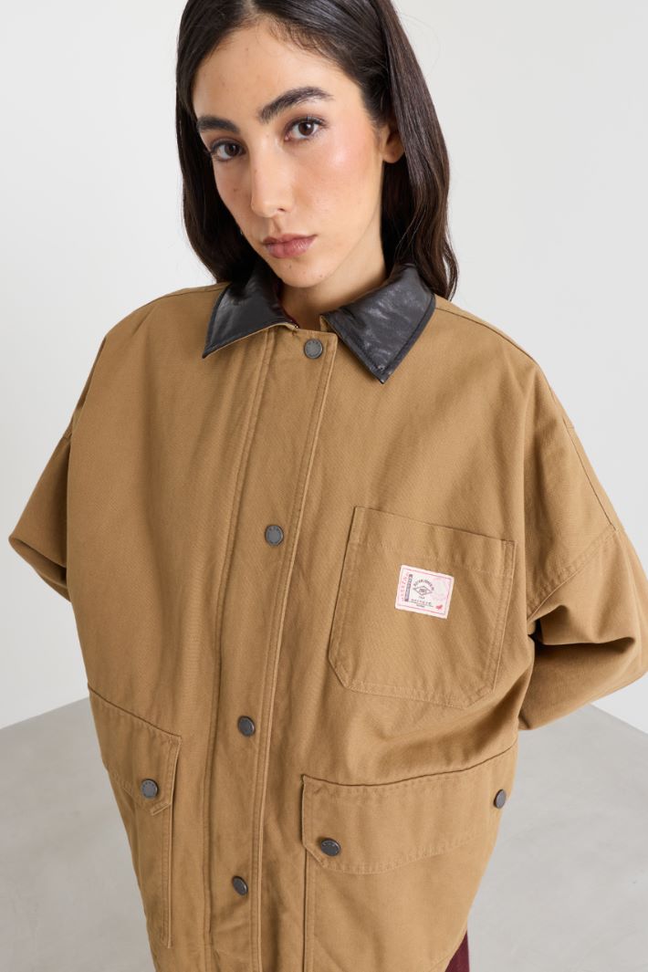 Veste ouatinée en toile - CHAMEAU - Intrend - 3