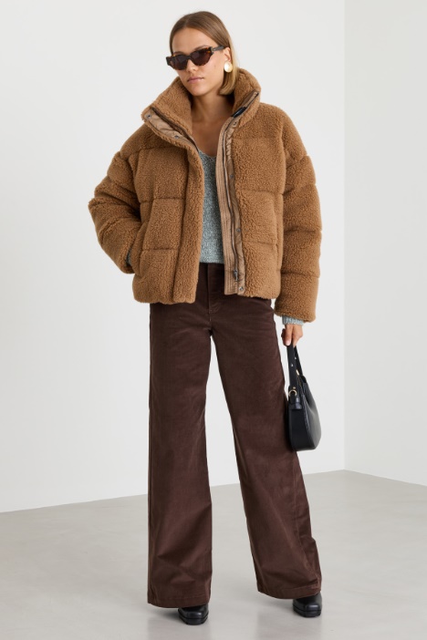Doudoune crop en tissu doux - Intrend