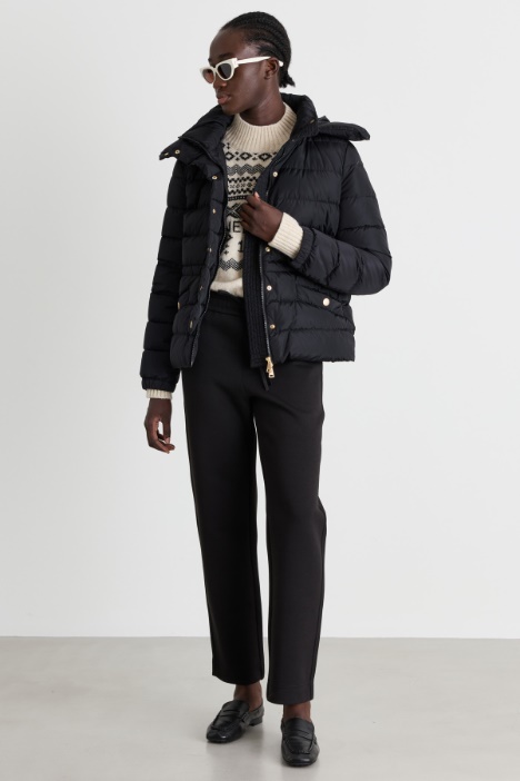 Short padded jacket in water-repellent taffeta - Intrend