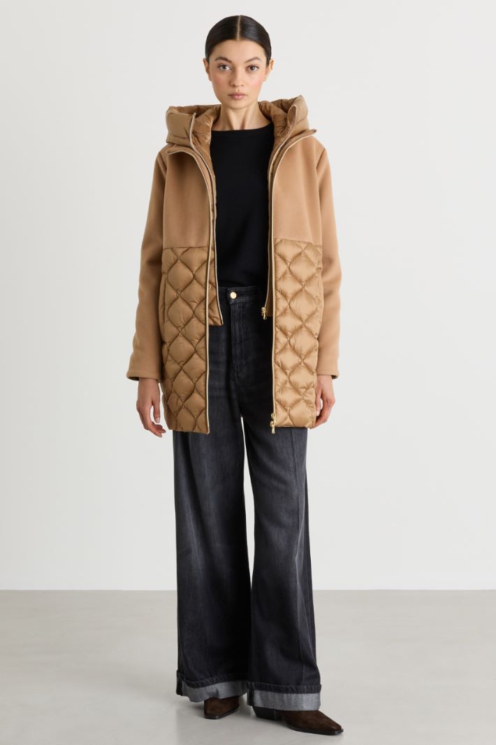 Cappotto doppio materiale - CAMMELLO - Intrend