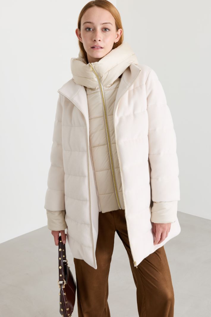 Quilted coat - WHITE - Intrend - 2