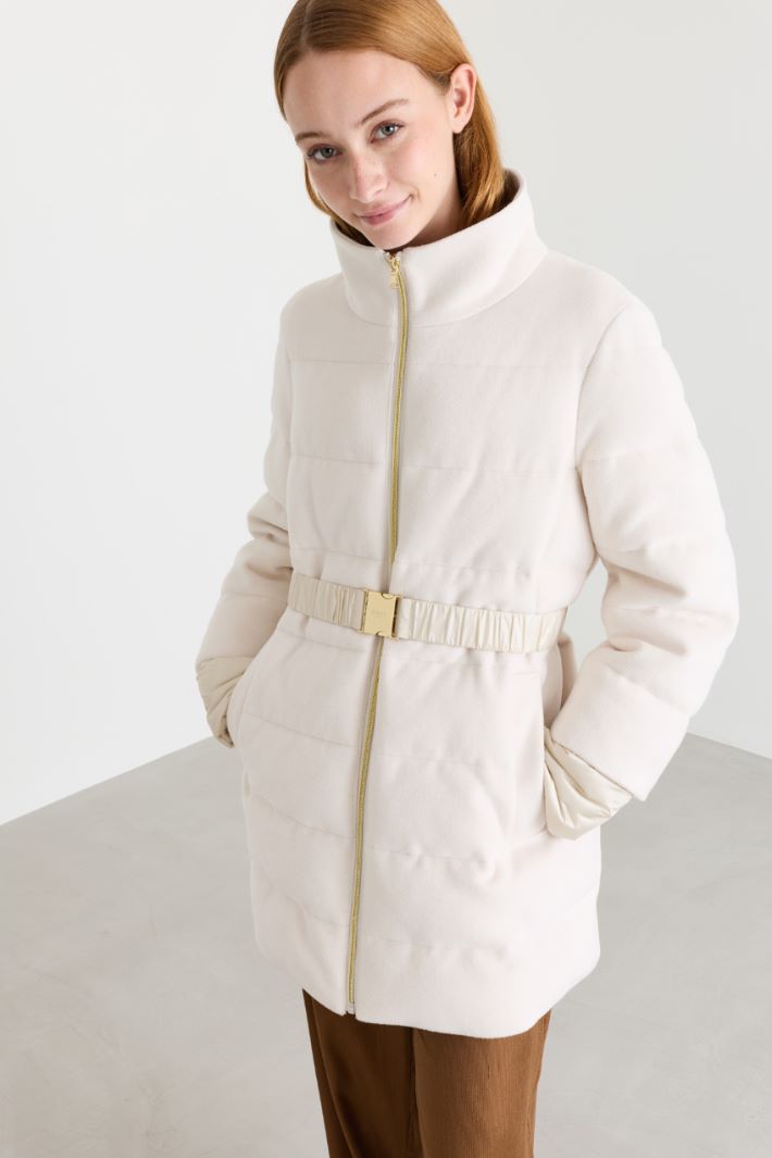 Quilted coat - WHITE - Intrend - 3