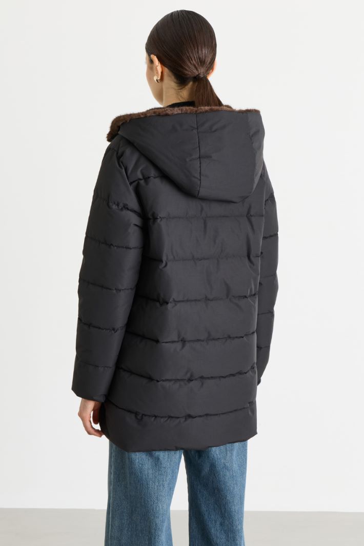 Quilted coat - BLACK - Intrend - 4