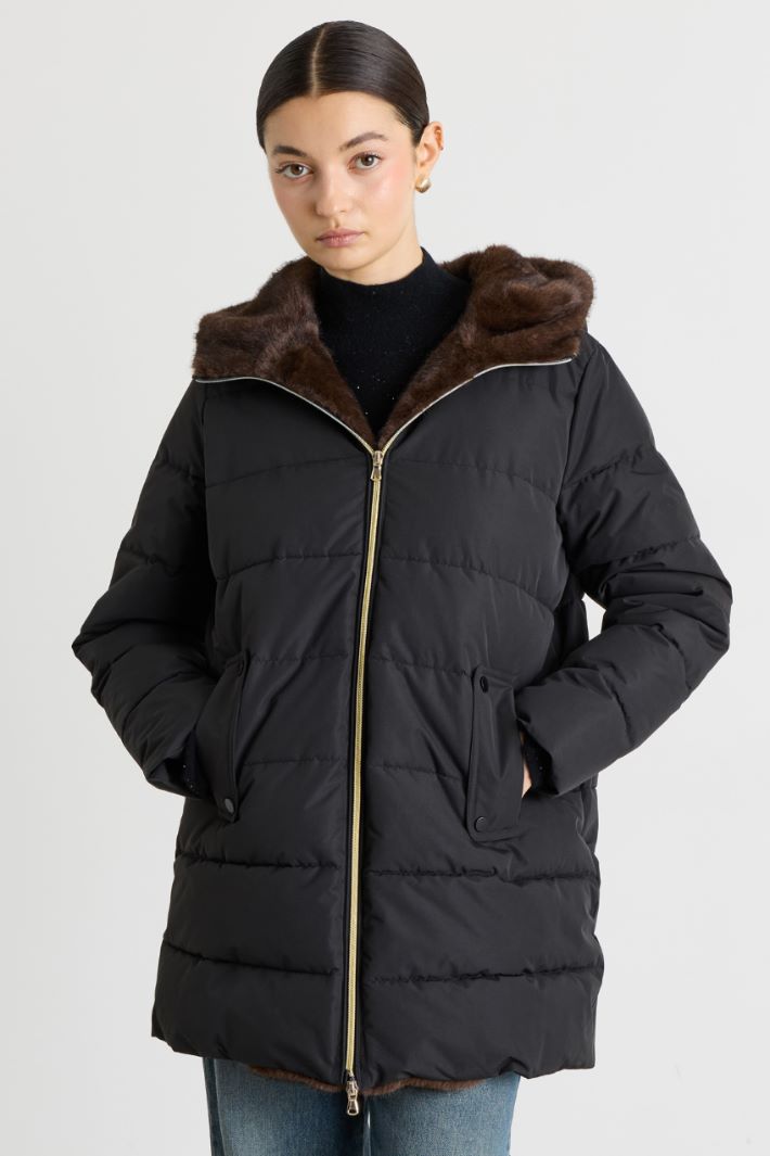 Quilted coat - BLACK - Intrend - 2