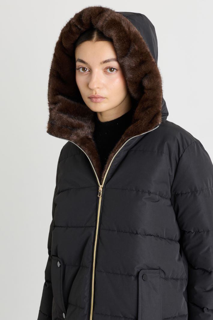 Quilted coat - BLACK - Intrend - 3
