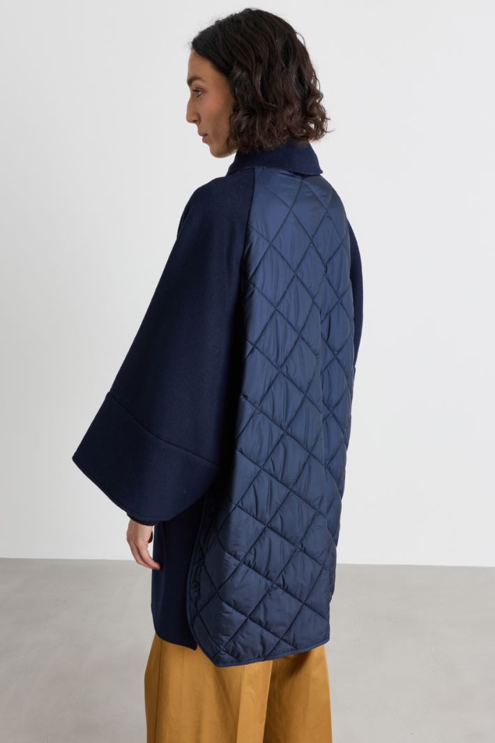 Cappotto in doppio drap - BLU - Intrend - 4
