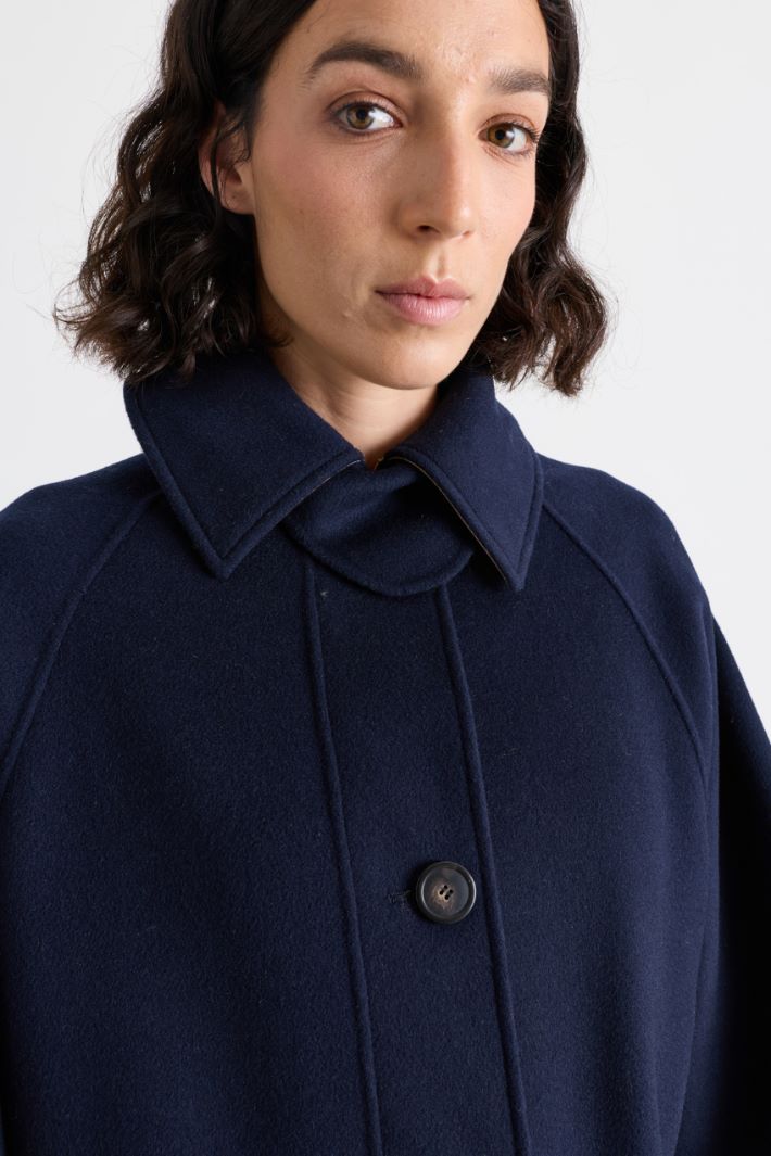Cappotto in doppio drap - BLU - Intrend - 3