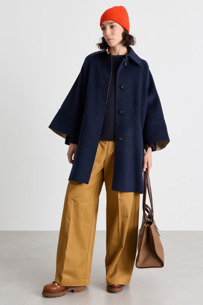 Cappotto in doppio drap - BLU - Intrend