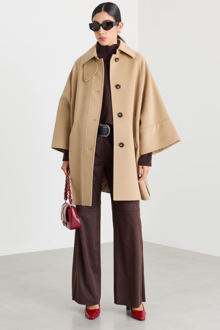 Manteau en drap double - CHAMEAU - Intrend