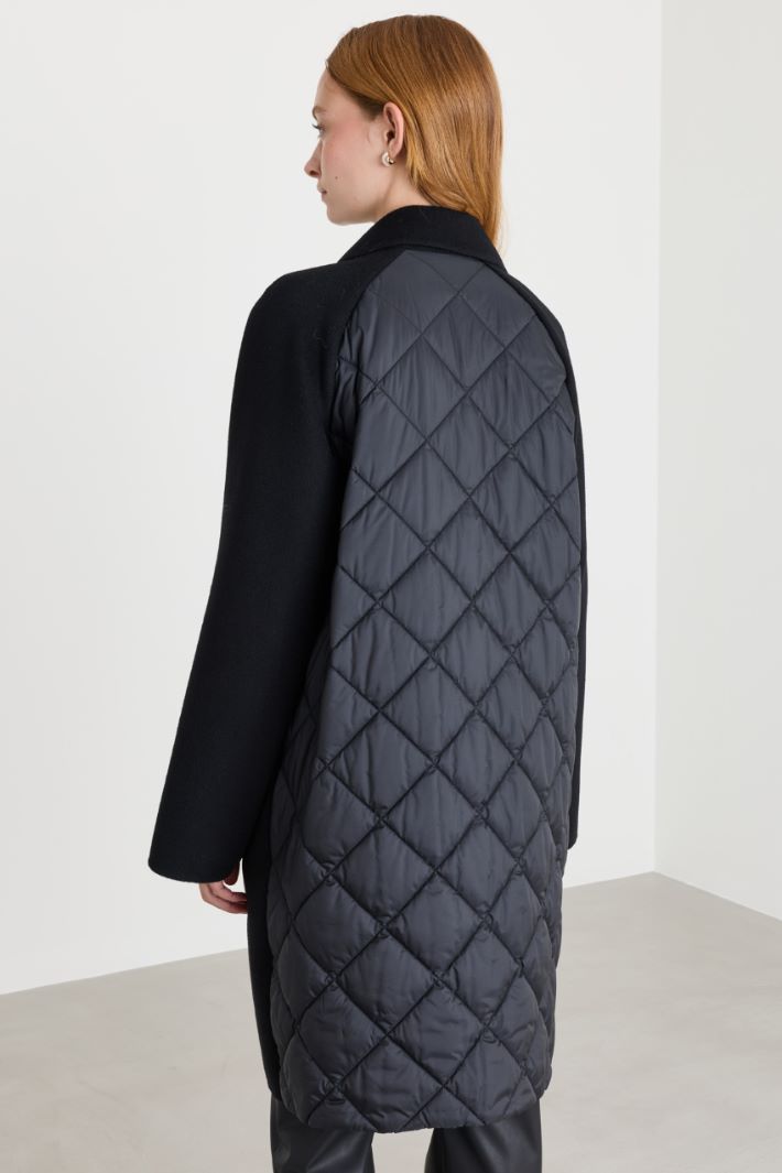Double-sided drap coat - BLACK - Intrend - 4