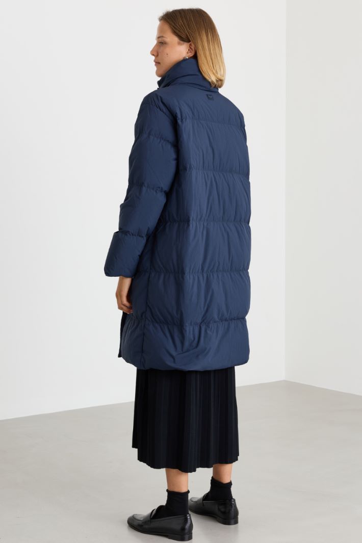 Quilted Puffer Jacket - BLUE - Intrend - 4
