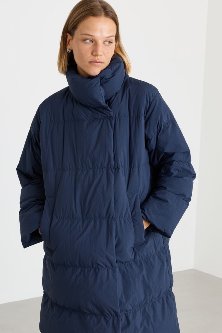 Quilted Puffer Jacket - BLUE - Intrend - 2