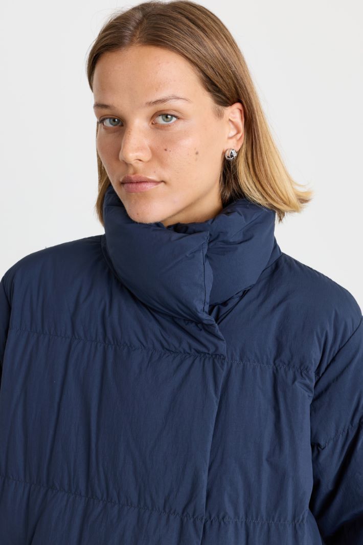 Quilted Puffer Jacket - BLUE - Intrend - 3