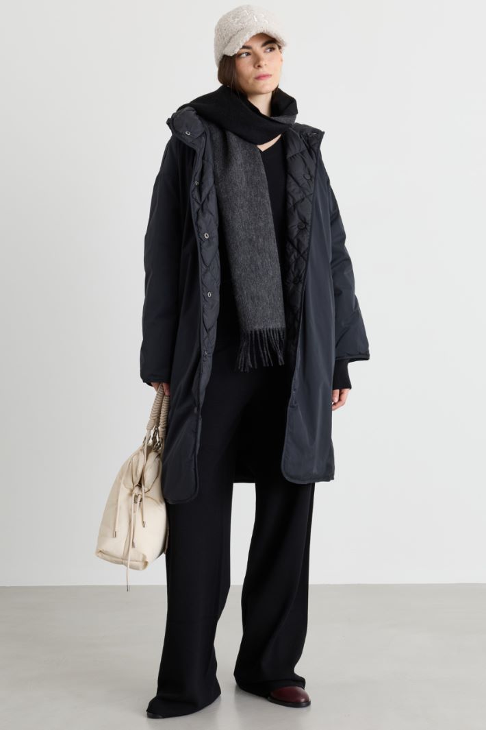 Doudoune réversible en twill déperlant - NOIR - Intrend
