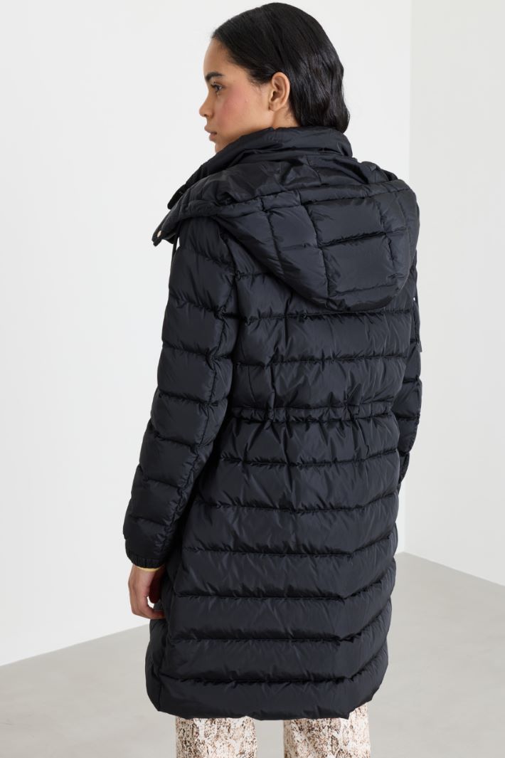 Doudoune cocoon en taffetas déperlant - NOIR - Intrend - 4