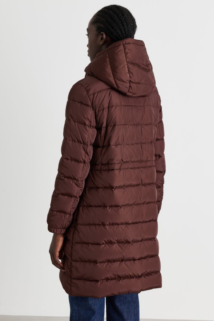 Doudoune cocoon en taffetas déperlant - MARRON - Intrend - 5