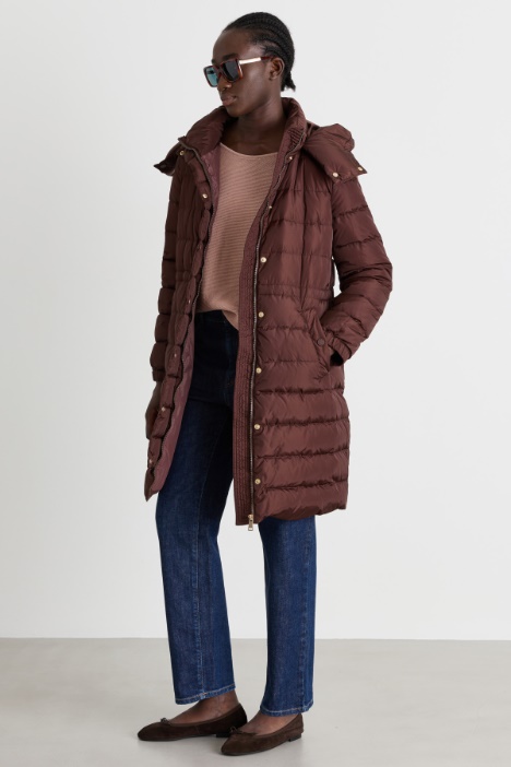 Cocoon Down Jacket in Water-Repellent Taffeta - Intrend