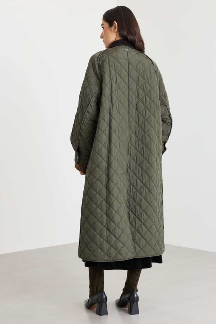 Manteau en taffetas déperlant - VERT - Intrend - 4