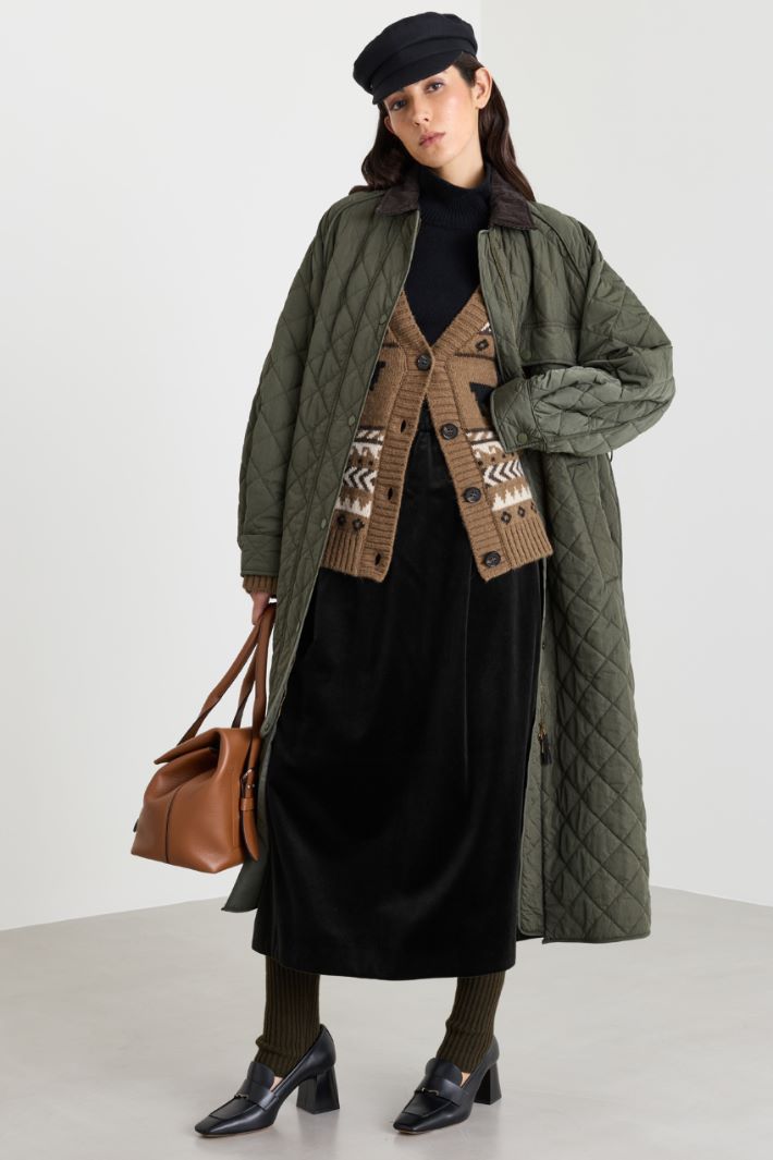 Manteau en taffetas déperlant - VERT - Intrend