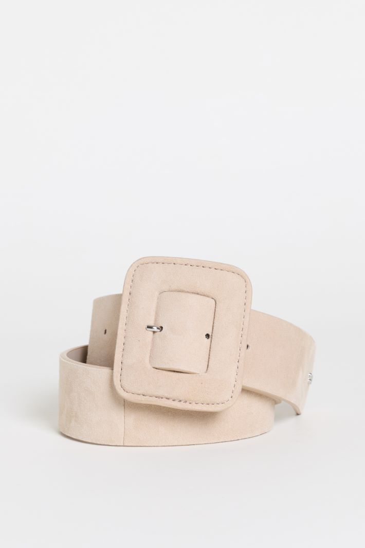 Suede belt - BEIGE - Intrend