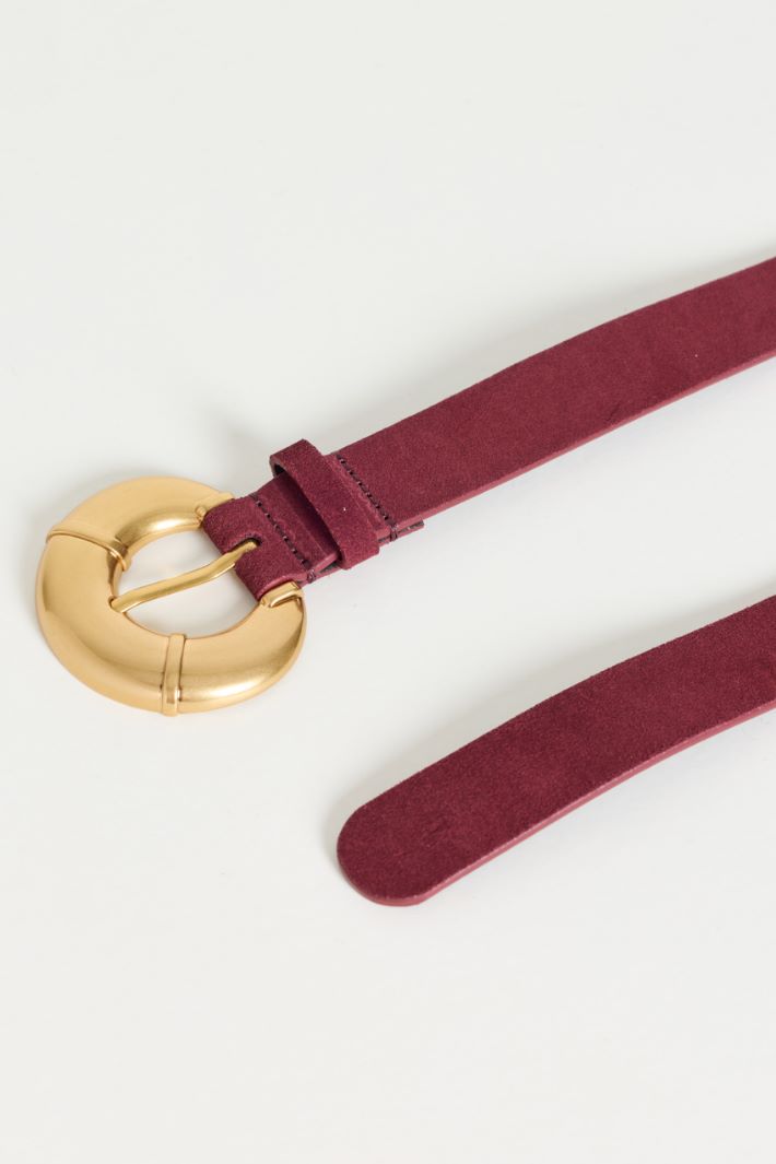 Leather Belt - RED - Intrend - 2