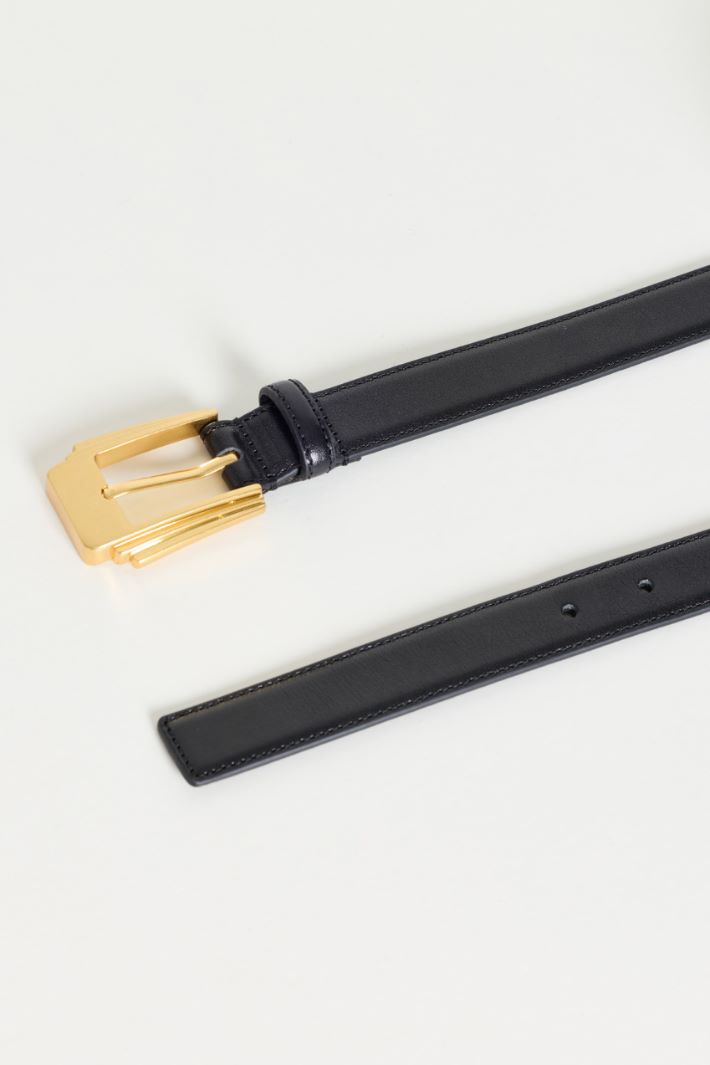 Leather belt - BLACK - Intrend - 2
