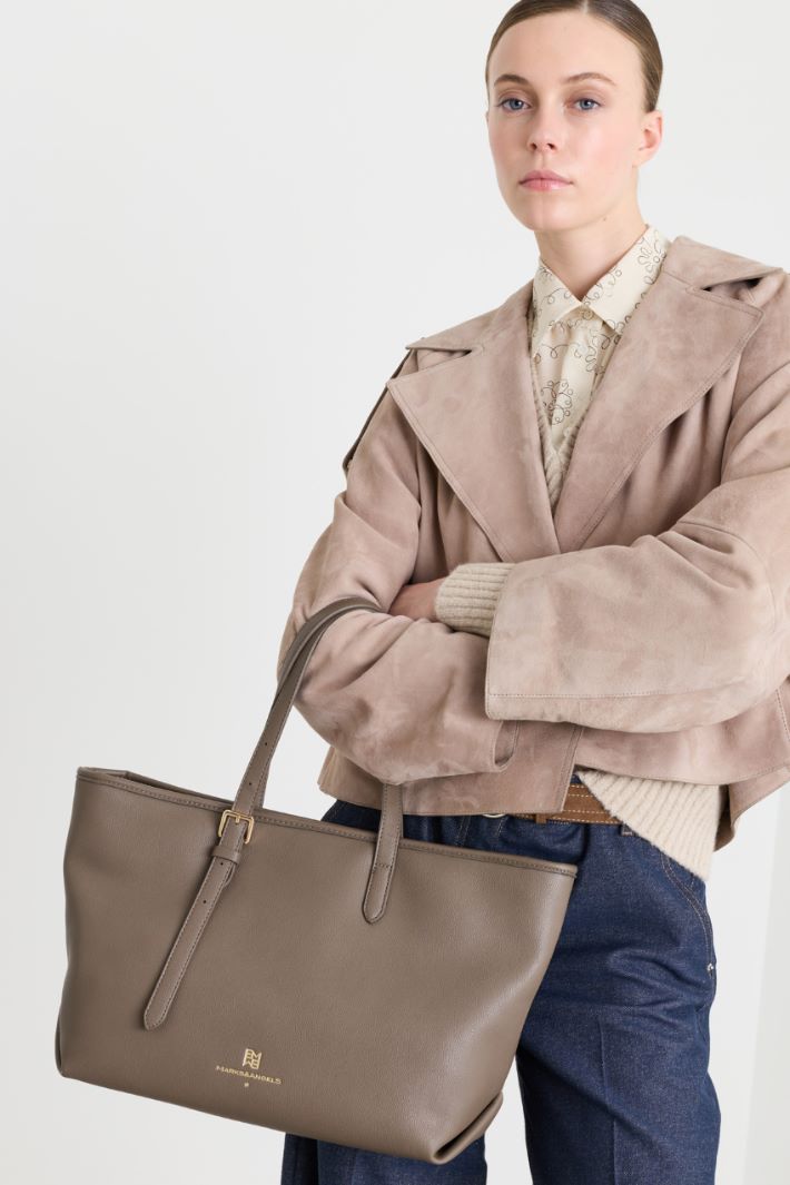 Maxi shopper bag - GREY - Intrend - 5