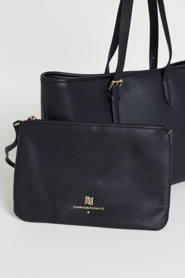 Maxi shopper bag - BLACK - Intrend - 4