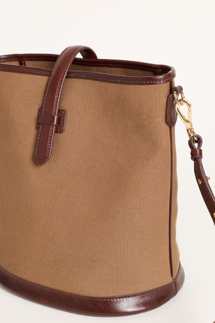 Borsa a secchiello in canvas - CAMMELLO - Intrend - 4