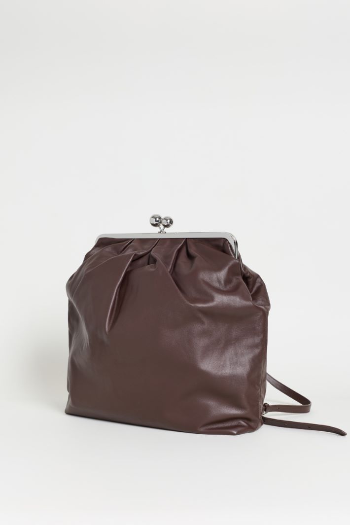 Leather Backpack - BROWN - Intrend - 2