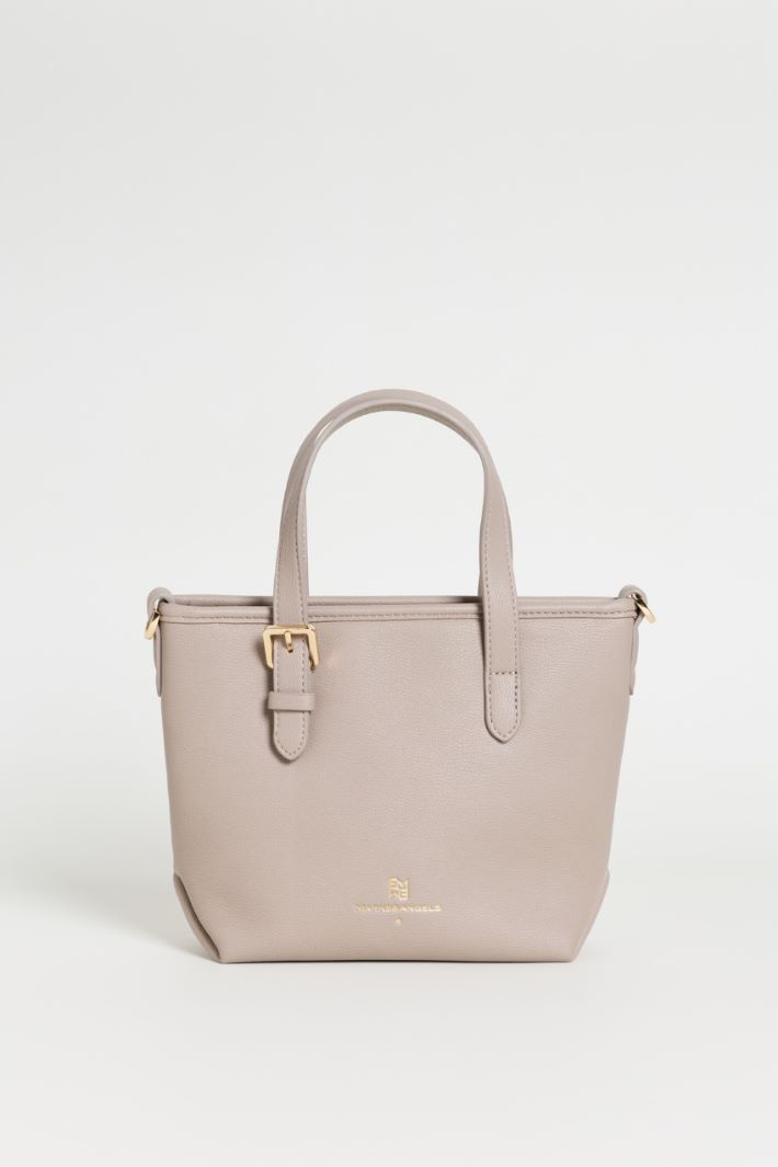 Coated fabric cross-body bag - GREY - Intrend